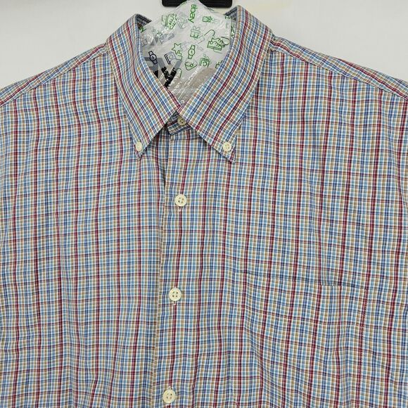 Peter Millar Shirt Mens Extra Large Plaid Blue Button Up Long Sleeve Preppy XL - Picture 2 of 10